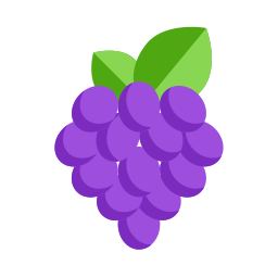 Purple grape icon