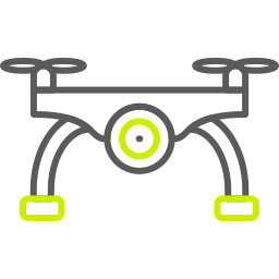cámara de drones icono