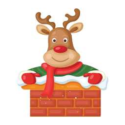 Christmas deer icon
