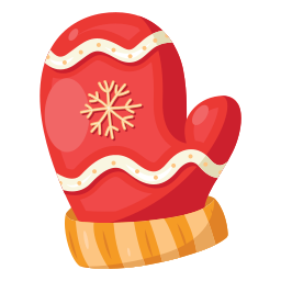 Christmas gloves icon