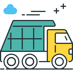 Garbage truck icon