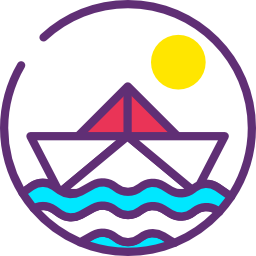Paper boat icon