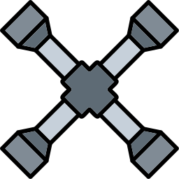 Cross wrench icon
