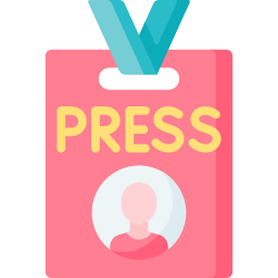 tarjeta de prensa icono