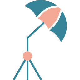 puesto de paraguas icono