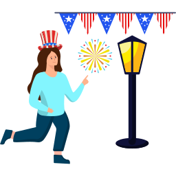 Patriotic celebration icon