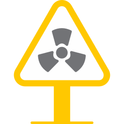segno di radiazione icona