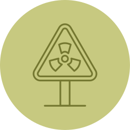 Radiation sign icon