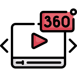 wideo 360 ikona