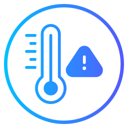 alta temperatura icona