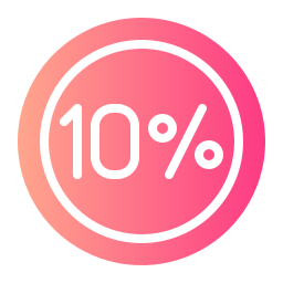 10 por cento Ícone