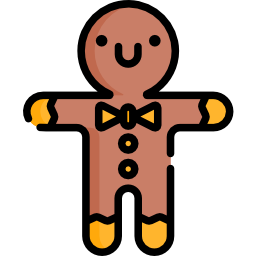 Gingerbread man icon