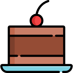 part de gâteau Icône