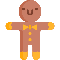 Gingerbread man icon