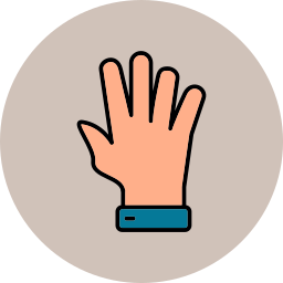cinco dedos icono
