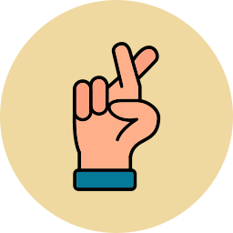 Cross fingers icon