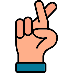 Cross fingers icon