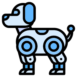 robotachtige hond icoon