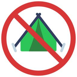 No camping icon