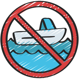 No speed boat icon