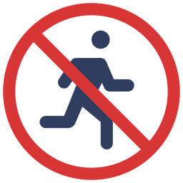 proibido correr Ícone