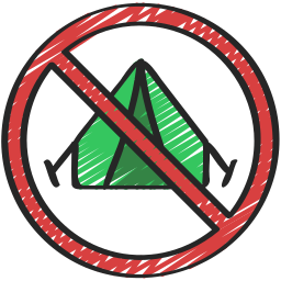 No camping icon