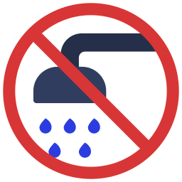 No shower icon