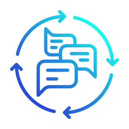 ciclo di feedback icona