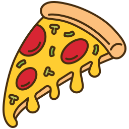 italiaanse pizza icoon