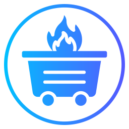 Dumpster fire icon