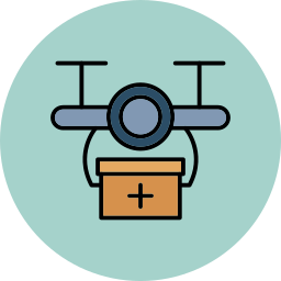 Drone delivery icon