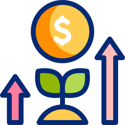 Money growth icon