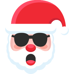 Santa claus face icon