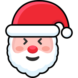 Santa claus face icon