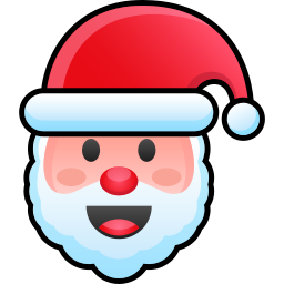 Santa claus face icon