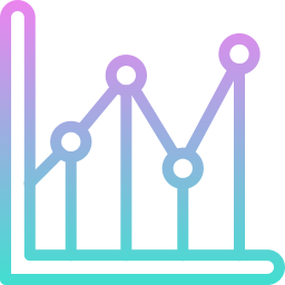 gráfico de linea icono