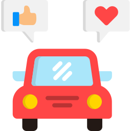 sociale interactie tijdens het rijden icoon