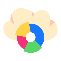 Cloud analytics icon