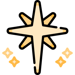 santa estrella icono