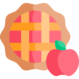 tarta de manzana icono