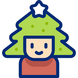 Christmas tree costume icon