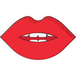 vrouwelijke lippen icoon