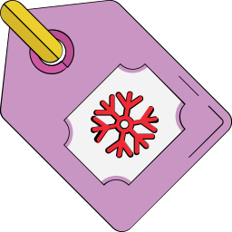 Christmas label icon
