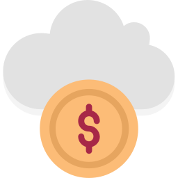 Cloud coins icon