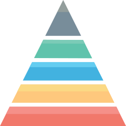 grafico a piramide icona