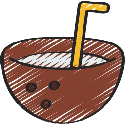 Coconut drink icon