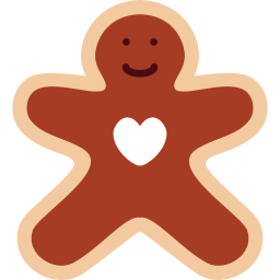 Gingerbread man icon