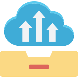 uploaden naar de cloud icoon