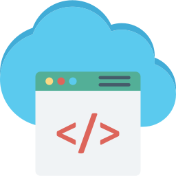 Cloud programming icon