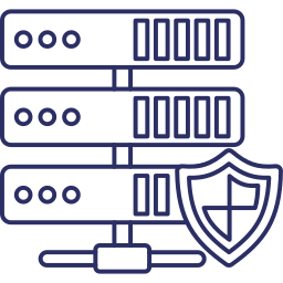 seguridad del servidor de datos icono
